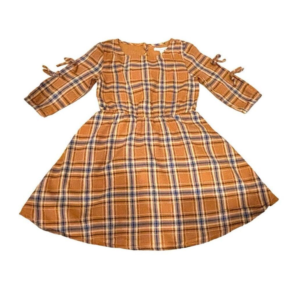 Copper Key Dress Orange Plaid Size 5T